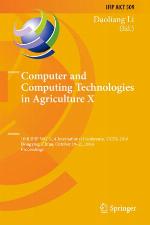 Computer and Computing Technologies in Agriculture X : 10th IFIP WG 5.14 International Conference, CCTA 2016, Dongying, China, October 19-21, 2016, Proceedings