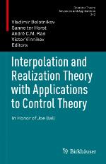 Interpolation and Realization Theory with Applications to Control Theory