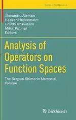 Analysis of operators on function spaces : the Serguei Shimorin memorial volume