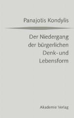 Der Niedergang Der Burgerlichen Denk- Und Lebensform