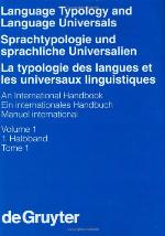 Sprachtypologie Und Sprachliche Universalien/Language Typology and Language Universals