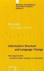 Information Structure And Language Change