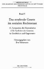 Das Strafende Gesetz Im Sozialen Rechtsstaat