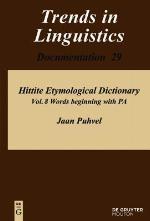 Hittite Etymological Dictionary, Volume 8