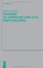 Studien Zu Sprache und Stil der Psalmen