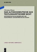 Das Althochdeutsche Aus Textlinguistischer Sicht