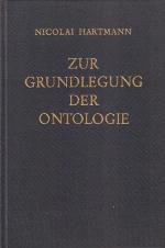Zur Grundlegung Der Ontologie