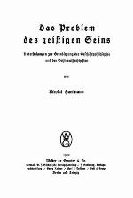 Das Problem Des Geistigen Seins