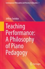 Teaching performance : a philosophy of piano pedagogy