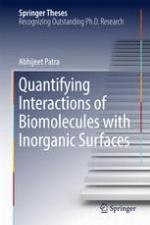 Quantifying interactions of biomolecules with inorganic surfaces