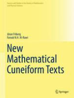 New mathematical cuneiform texts