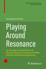 Playing around resonance : an invitation to the search of periodic solutions for second order ordinary differential equations