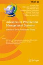 Advances in Production Management Systems. Initiatives for a Sustainable World : IFIP WG 5. 7 International Conference, APMS 2016, Iguassu Falls, Brazil, September 3-7, 2016, Revised Selected Papers.