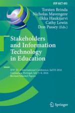 Stakeholders and Information Technology in Education : IFIP TC 3 International Conference, SaITE 2016, Guimarães, Portugal, July 5-8, 2016, Revised Selected Papers.