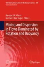 Mixing and dispersion in flows dominated by rotation and buoyancy