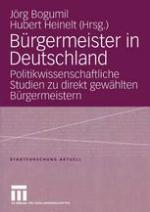 Bürgermeister in Deutschland : politikwissenschaftliche Studien zu direkt gewählten Bürgermeistern