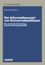 Der Informationswert von Konzernabschlüssen Eine empirische Untersuchung deutscher Börsengesellschaften