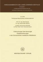 Untersuchungen über bevorzugte Kristallorientierungen in den Grenzschichten metallischer Wälzflächen
