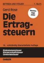 Die Ertragsteuern Erstes Buch