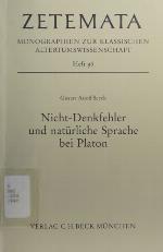 Nicht Denkfehler Und Natürliche Sprach Bei Platon