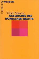 Geschichte Des Römischen Rechts