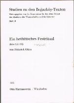 Ein hethitisches Festritual (KBo XIX 128)