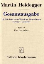 Martin Heidegger, Gesamtausgabe. III. Abteilung