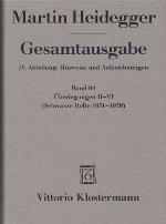 Martin Heidegger, Uberlegungen II-VI