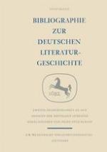 Bibliographie Zur Deutschen Literaturgeschichte
