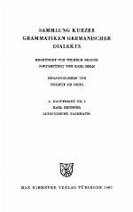 Altenglische Grammatik