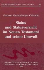 Status Und Statusverzicht Im Neuen Testament Und Seiner Umwelt