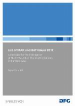 List of MAK and BAT Values 2012