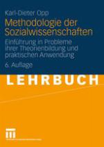 Methodologie der Sozialwissenschaften Einführung in Probleme ihrer Theorienbildung und praktischen Anwendung