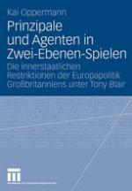 Prinzipale und Agenten in Zwei-Ebenen-Spielen : Die innerstaatlichen Restriktionen der Europapolitik Großbritanniens unter Tony Blair