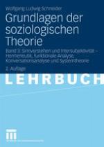 Grundlagen der soziologischen Theorie : Band 3: Sinnverstehen und Intersubjektivität - Hermeneutik, funktionale Analyse, Konversationsanalyse und Systemtheorie
