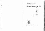 Finite Groups III