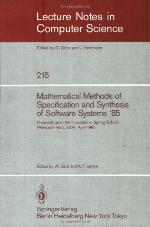 Mathematical Methods of Specification and Synthesis of Software Systems '85
