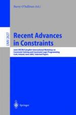 Recent Advances in Constraints : Joint ERCIM/CologNet International Workshop on Constraint Solving and Constraint Logic Programming Cork, Ireland, June 19-21, 2002. Selected Papers