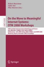 On the Move to Meaningful Internet Systems : OTM Confederated International Workshops and Posters, ADI, AWeSoMe, COMBEK, EI2N, IWSSA, MONET, OnToContent and QSI, ORM, PerSys, RDDS, SEMELS, and SWWS 2008, Monterrey, Mexico, November 9-14, 2008, Proceedings.