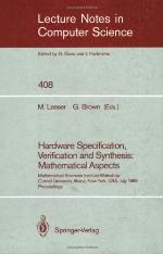 Hardware Specification, Verification And Synthesis