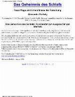 Das Geheimnis Des Schlafs