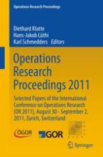 Operations Research Proceedings 2011 Selected Papers of the International Conference on Operations Research (OR 2011), August 30 - September 2, 2011, Zurich, Switzerland