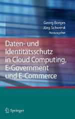 Daten- Und Identitatsschutz in Cloud Computing, E-Government Und E-Commerce