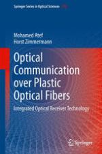Optical communication over plastic optical fibers : integrated optical receiver technology
