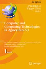 Computer and computing technologies in agriculture VI : 6th IFIP WG 5.14 International Conference, CCTA 2012, Zhangjiajie, China, October 19-21, 2012 : revised selected papers