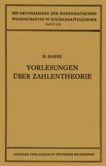 Vorlesungen über Zahlentheorie