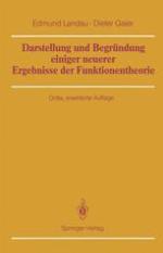 Darstellung und Begründung einiger neuerer Ergebnisse der Funktionentheorie