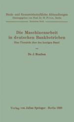 Die Maschinenarbeit in deutschen Bankbetrieben : Eine Übersicht über den heutigen Stand