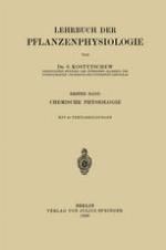 Lehrbuch der Pflanzenphysiologie Erster Band: Chemische Physiologie
