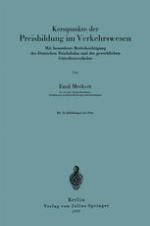 Kernpunkte der Preisbildung im Verkehrswesen : Mit besonderer Berücksichtigung der Deutschen Reichsbahn und des gewerblichen Güterfernverkehrs